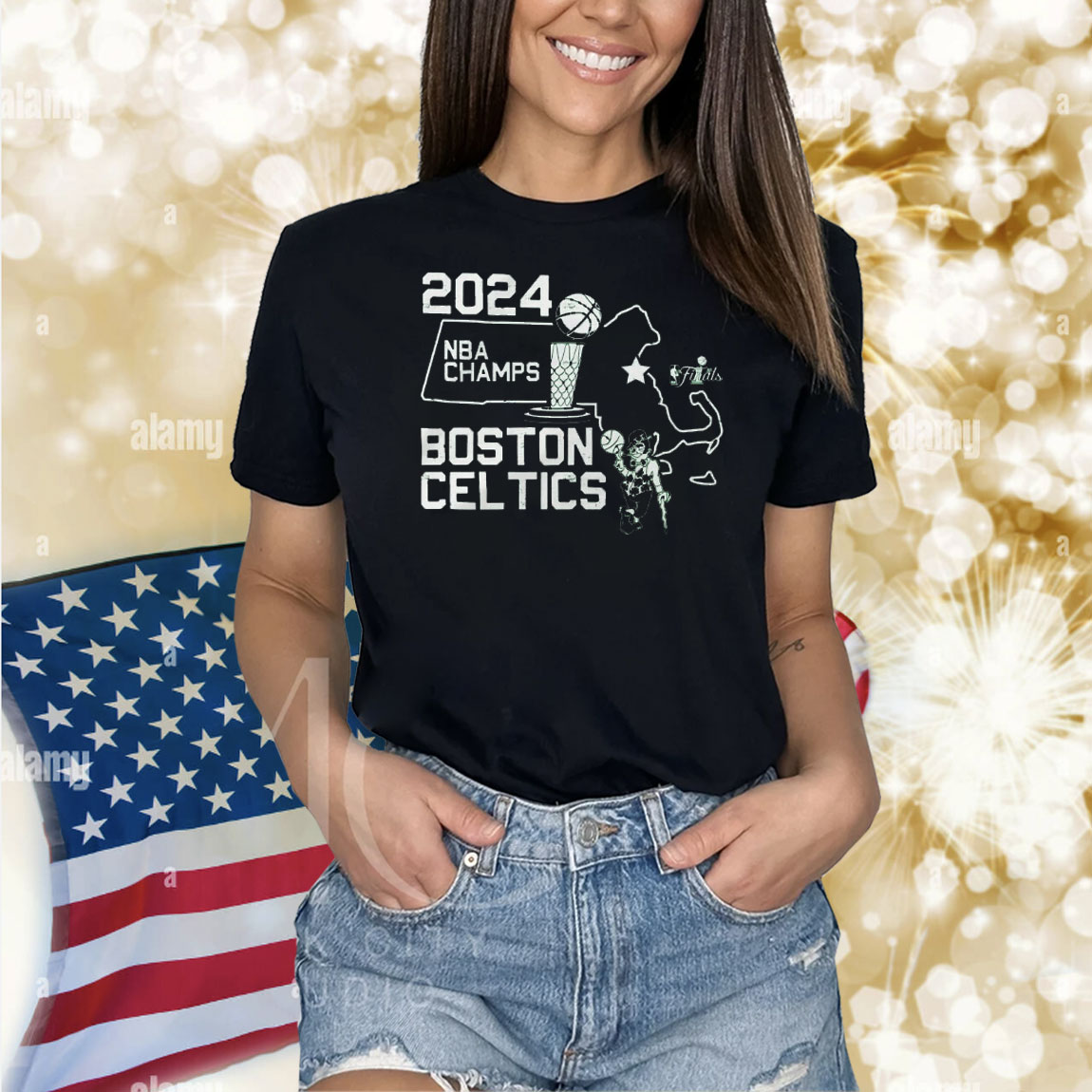Official Boston Celtics Stadium Essentials 2024 NBA Finals Champions City State Shirt