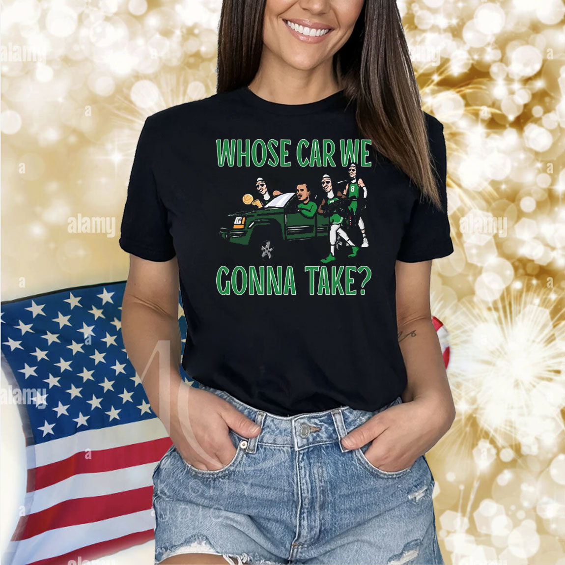 Official Boston Celtics Whose Car We Gonna Take Shirt