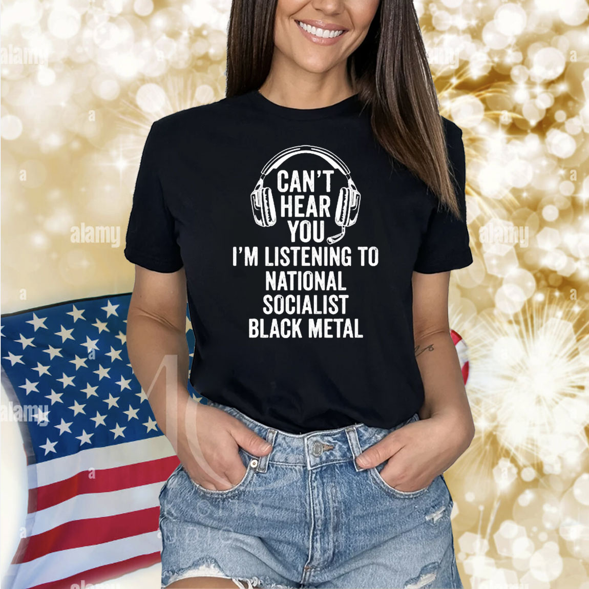 Official Can’t Hear You I’m Listening To National Socialist Black Metal Shirt