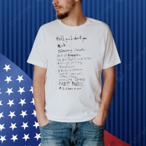 Official Gracieabrams The Secret Of Us Tracklist Felt Good About You Shirt