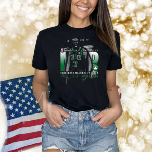 Official Jaylen Brown Boston Celtics 2024 NBA Finals MVP Most Valuable Player Full Court Sprint Shirt