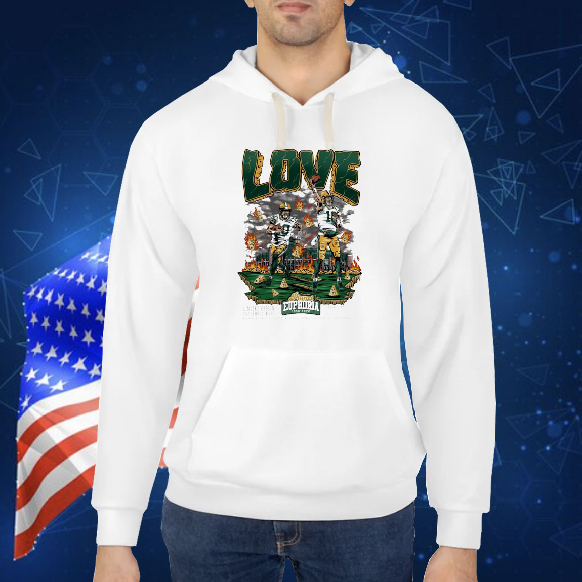 Official Jordan Love Green Bay Packers V3 Planet Euphoria Artwork 2024 Shirt