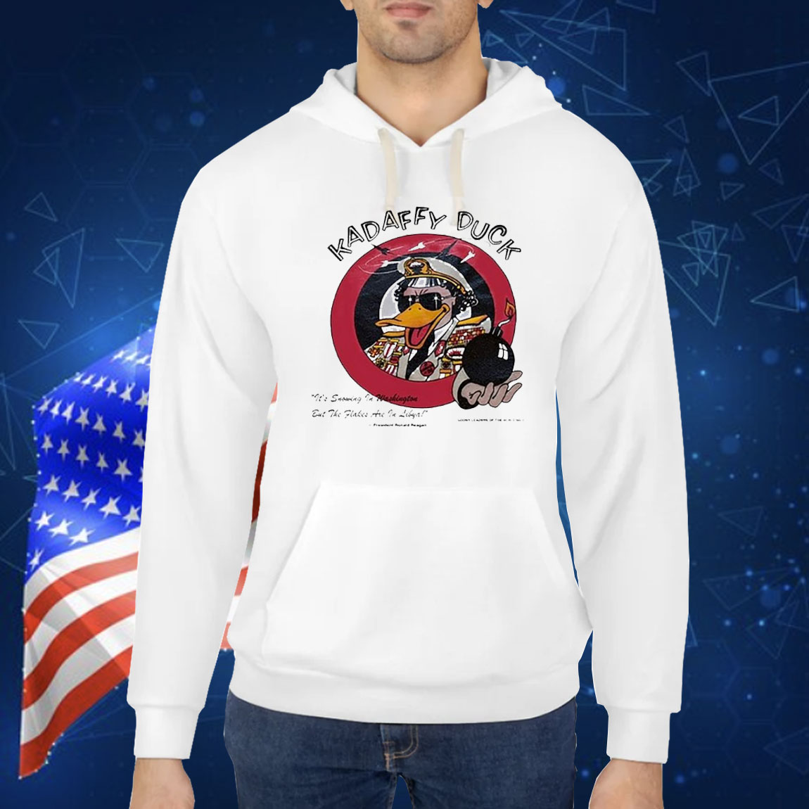 Official Kadaffy Duck It’s Snowing In Washington But The Flakes Are In Libya Shirt