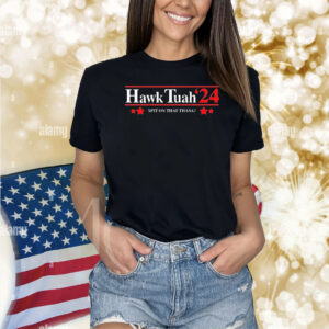 Official New Hawk Tuah ’24 Spit On That Thang Black Shirt