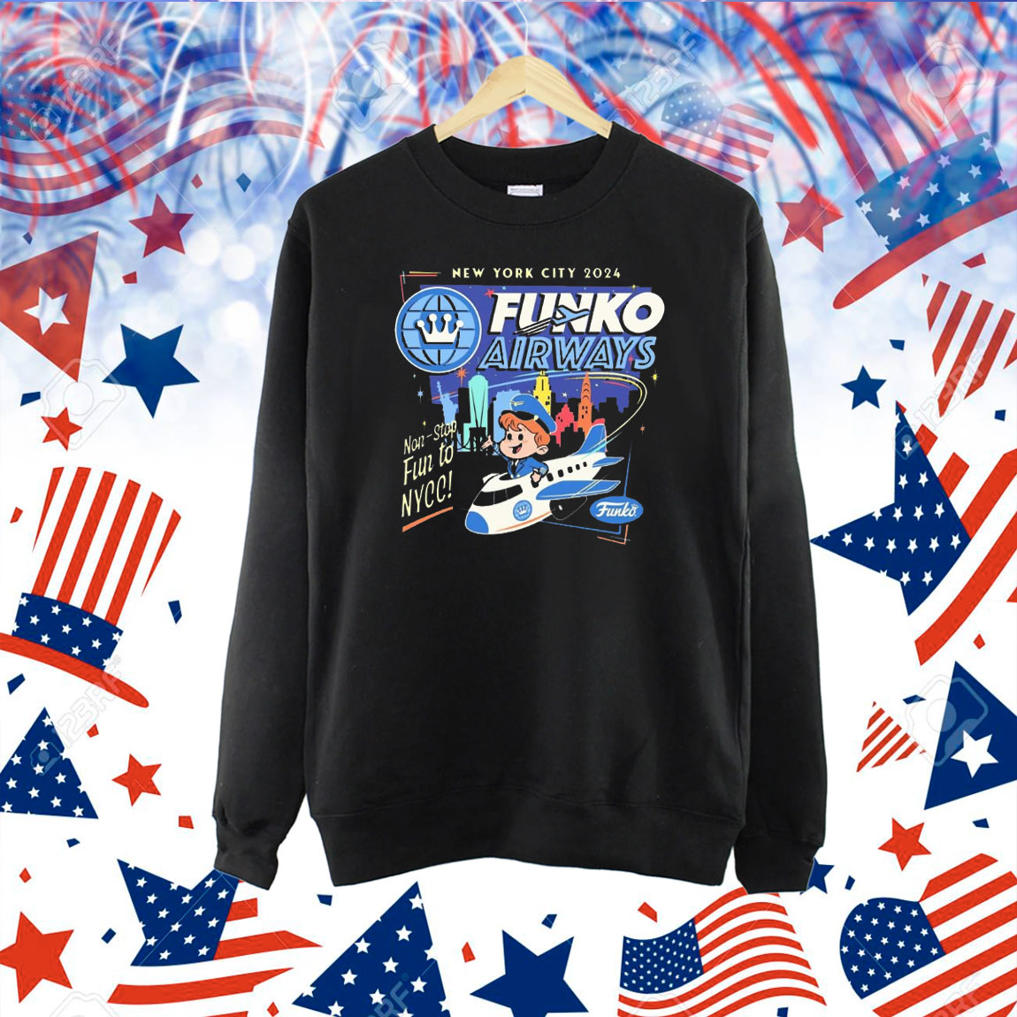 Official New York City 2024 Funko Airways Non Stop Fun To Nycc Shirt