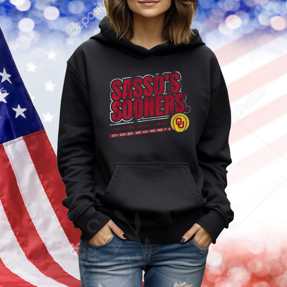 Official Oklahoma Sooners Eight-Time NCAA Softball Women’s College World Series National Champions Sasso’s Sooners 2024 Shirt