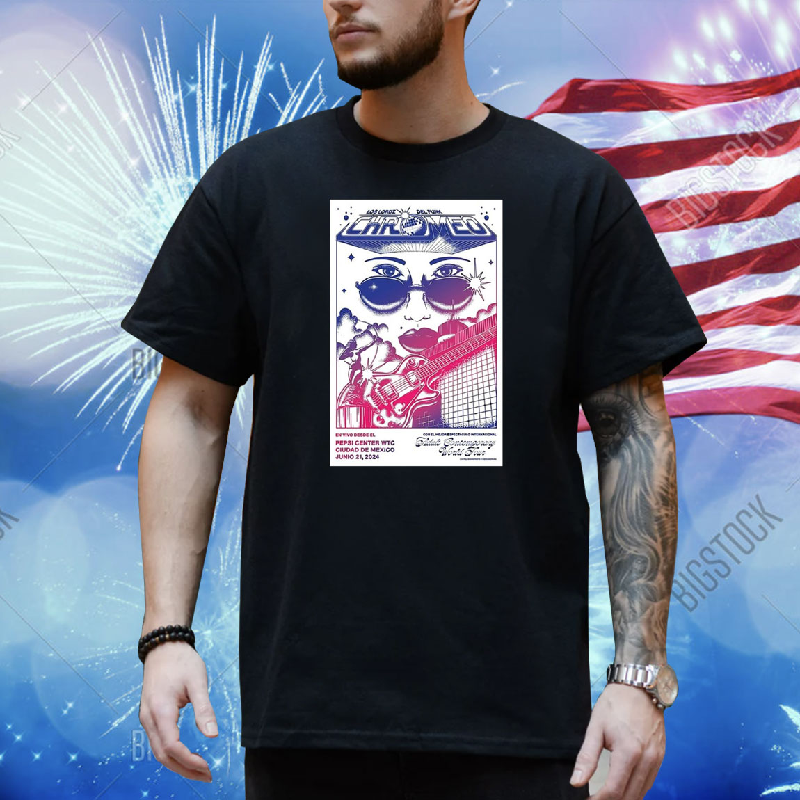 Official Poster Chromeo June 21 2024 Pepsi Center WTC Mexico City Mexico Shirt