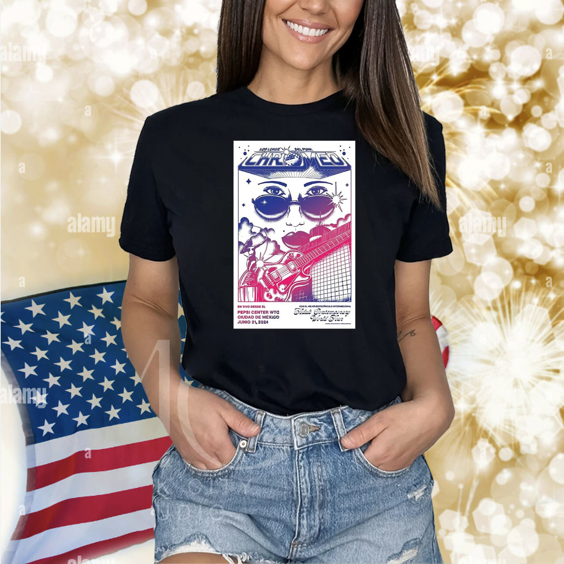 Official Poster Chromeo June 21 2024 Pepsi Center WTC Mexico City Mexico Shirt