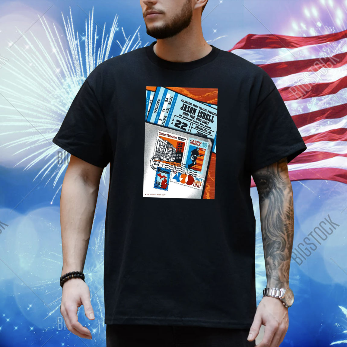 Official Poster Jason Isbell And The 400 Unit June 22 2024 Kalamazoo State Theatre Kalamazoo MI Shirt