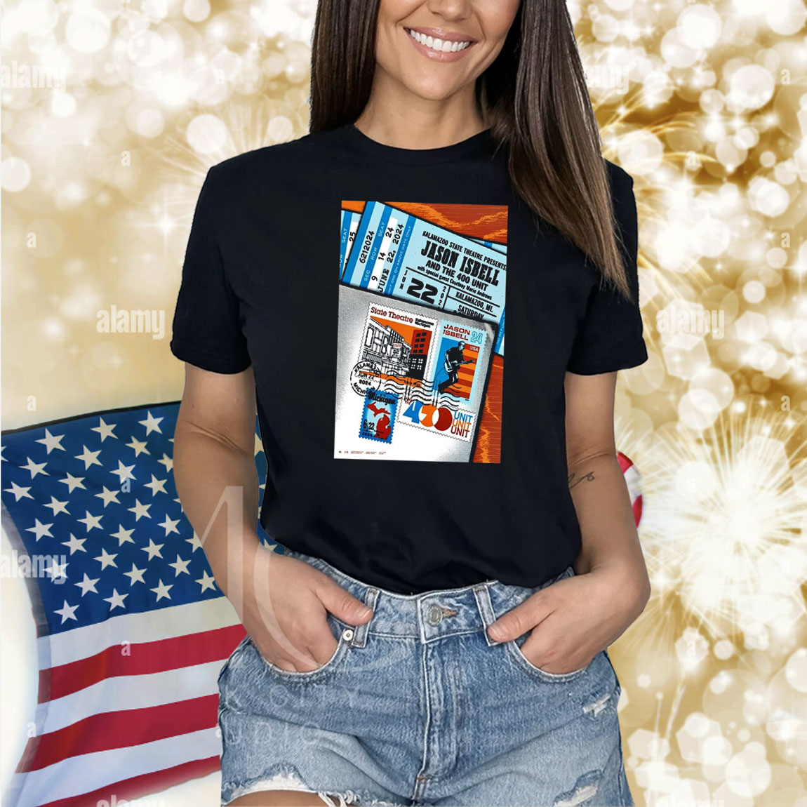 Official Poster Jason Isbell And The 400 Unit June 22 2024 Kalamazoo State Theatre Kalamazoo MI Shirt