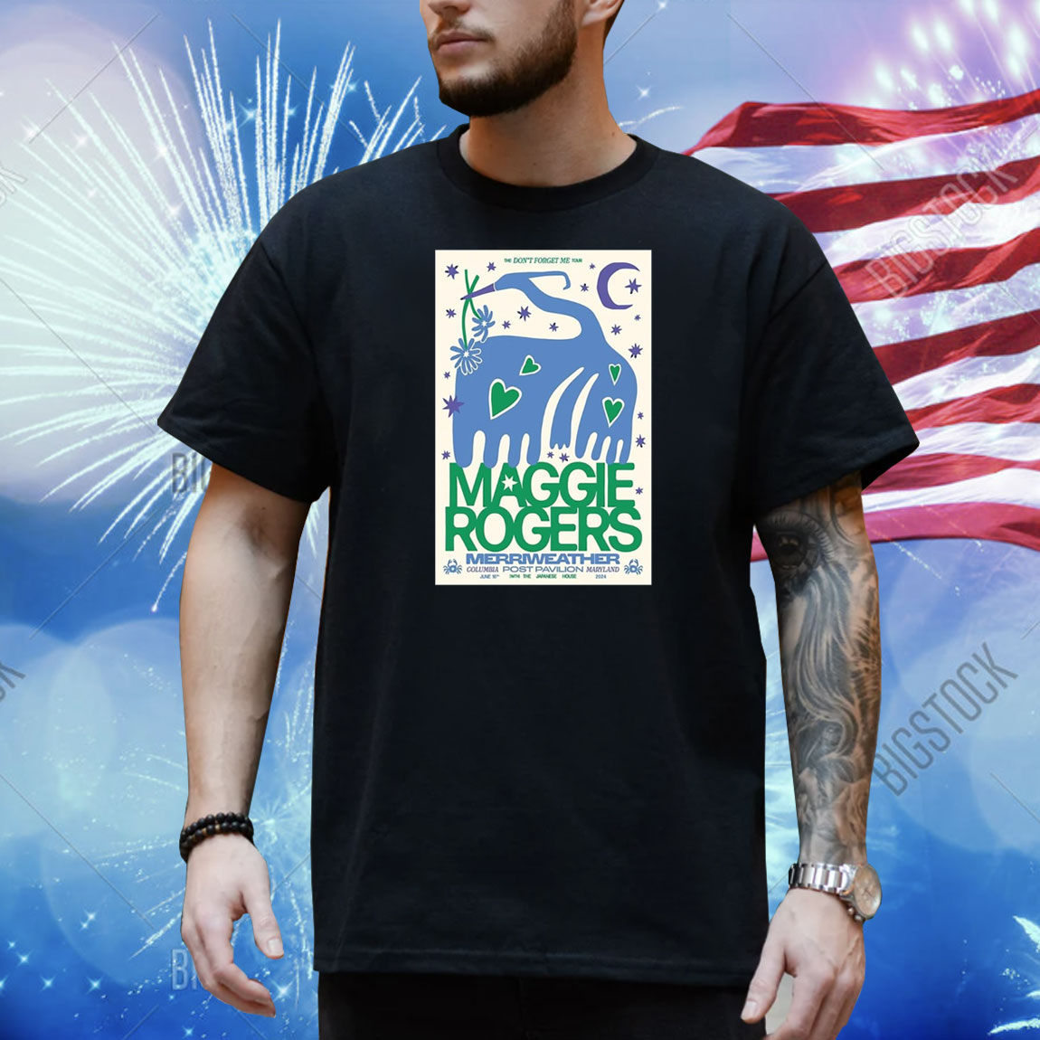 Official Poster Maggie Rogers June 16 2024 Merriweather Post Pavilion Columbia MD Shirt