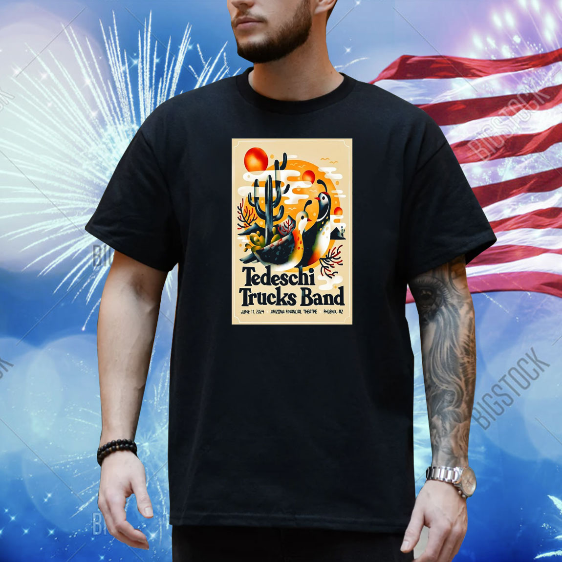 Official Poster Tedeschi Trucks Band Arizona Financial Theatre in Phoenix AZ June 11 2024 Shirt