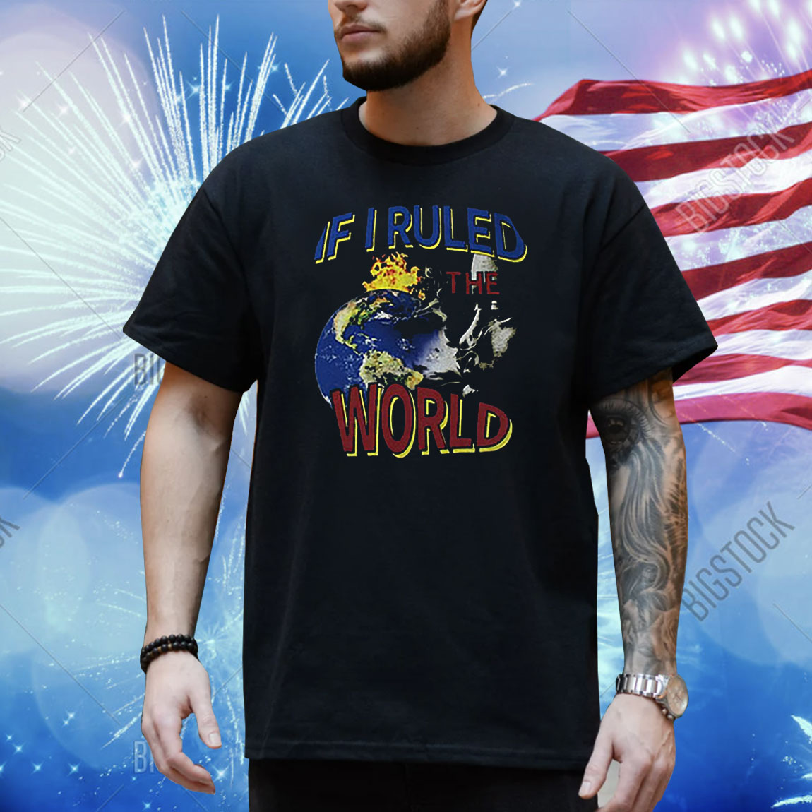 Official Taehyung Wearing Nas If Ruled The World Shirt