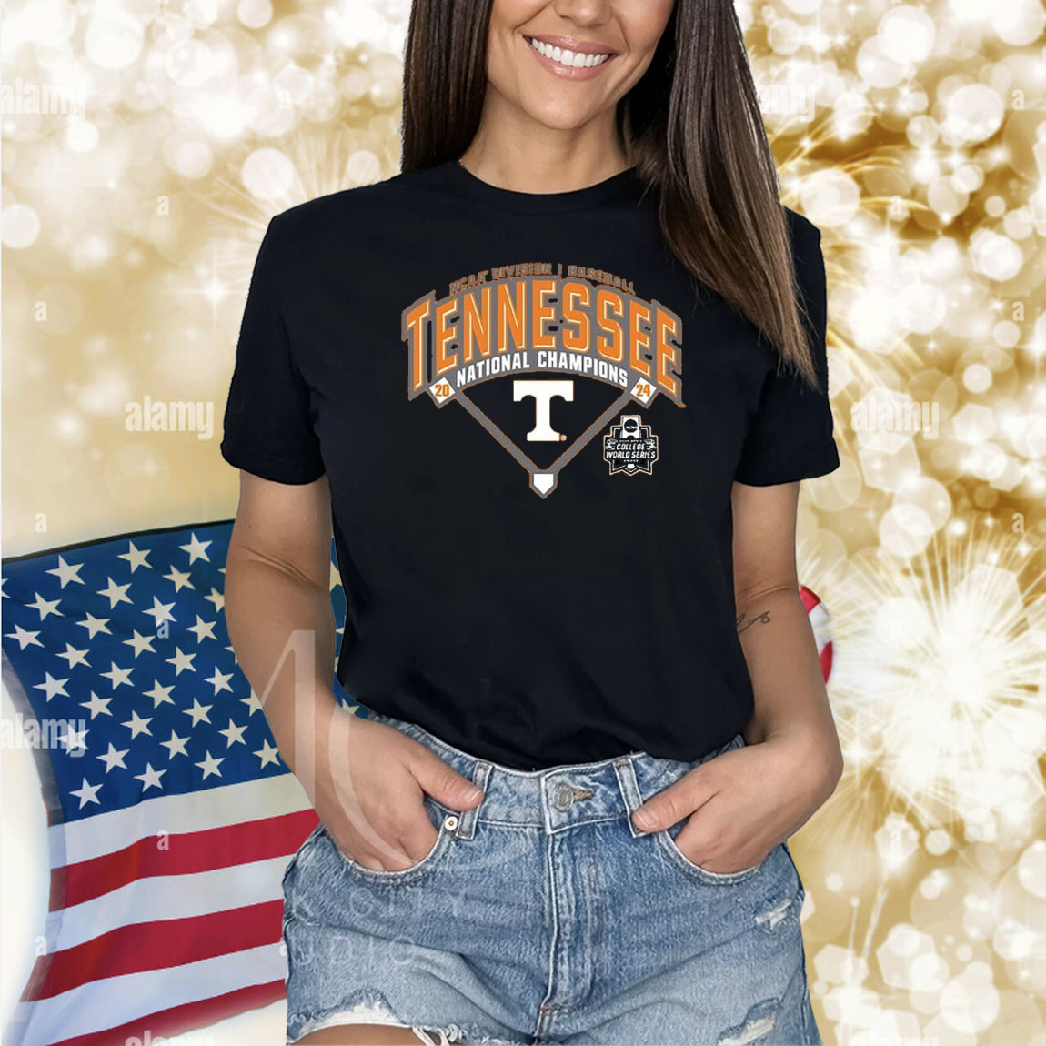 Official Tennessee Volunteers 2024 NCAA Division I Men’s Baseball National Champions College World Series Diamond Shirt