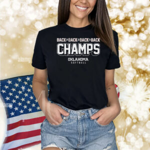 Oklahoma Sooners women’s softball Back-to-back-to-back-to-back Shirt