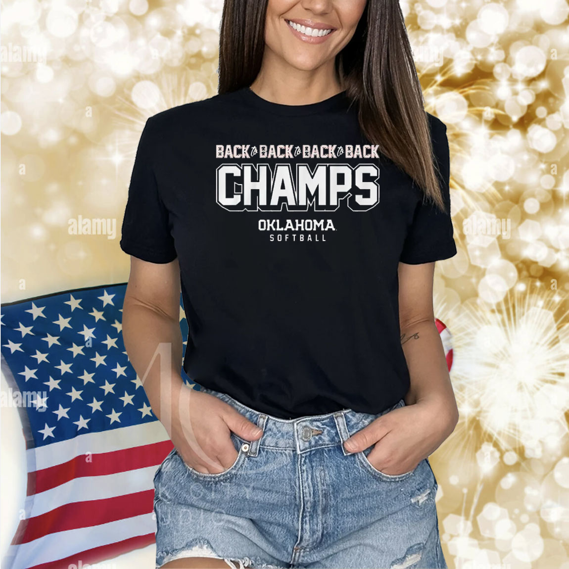 Oklahoma Sooners women’s softball Back-to-back-to-back-to-back Shirt