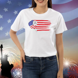 Pickleball US Flag American Patriotic Pickleball 4th of july Shirt
