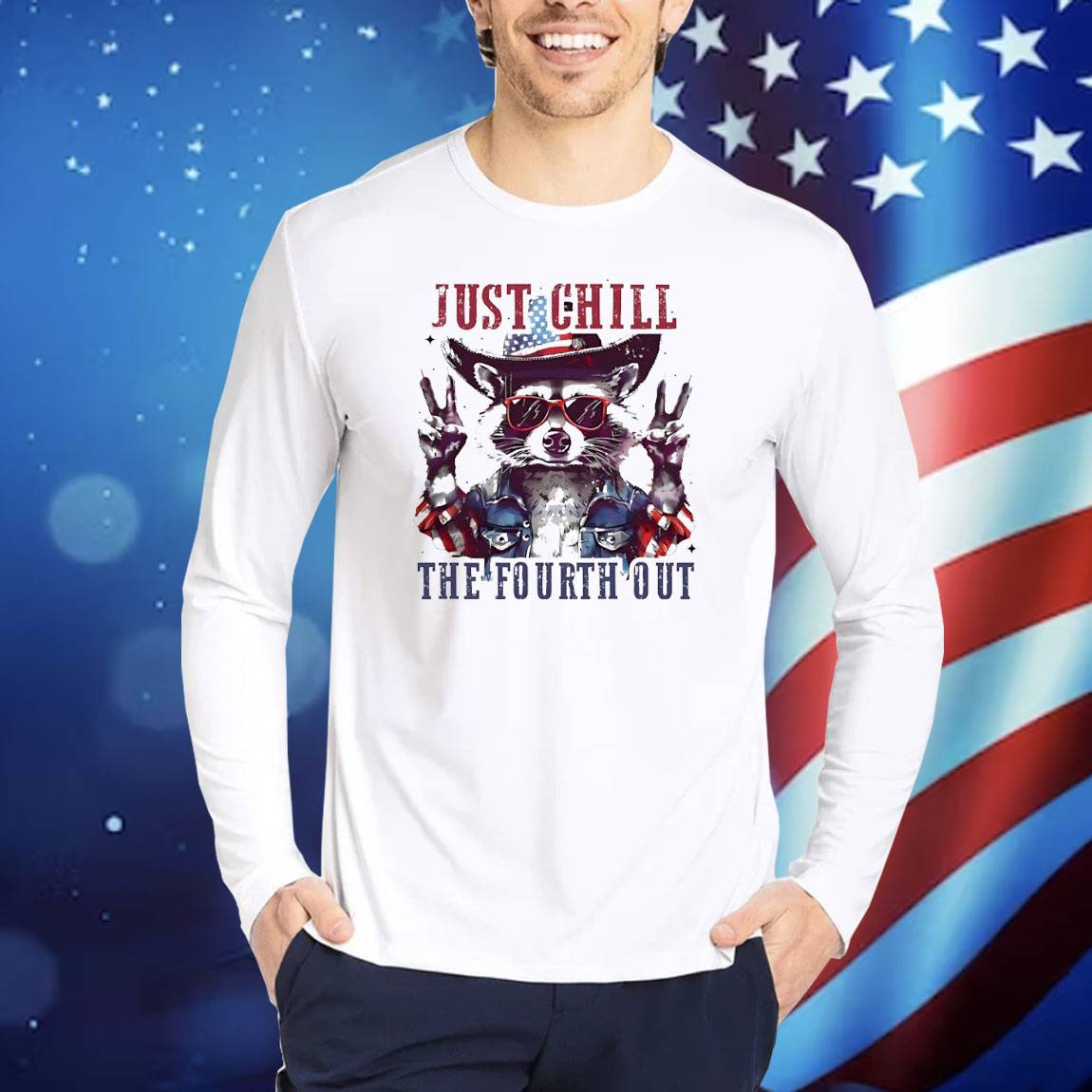 Raccoon just chill the fourth out Shirt
