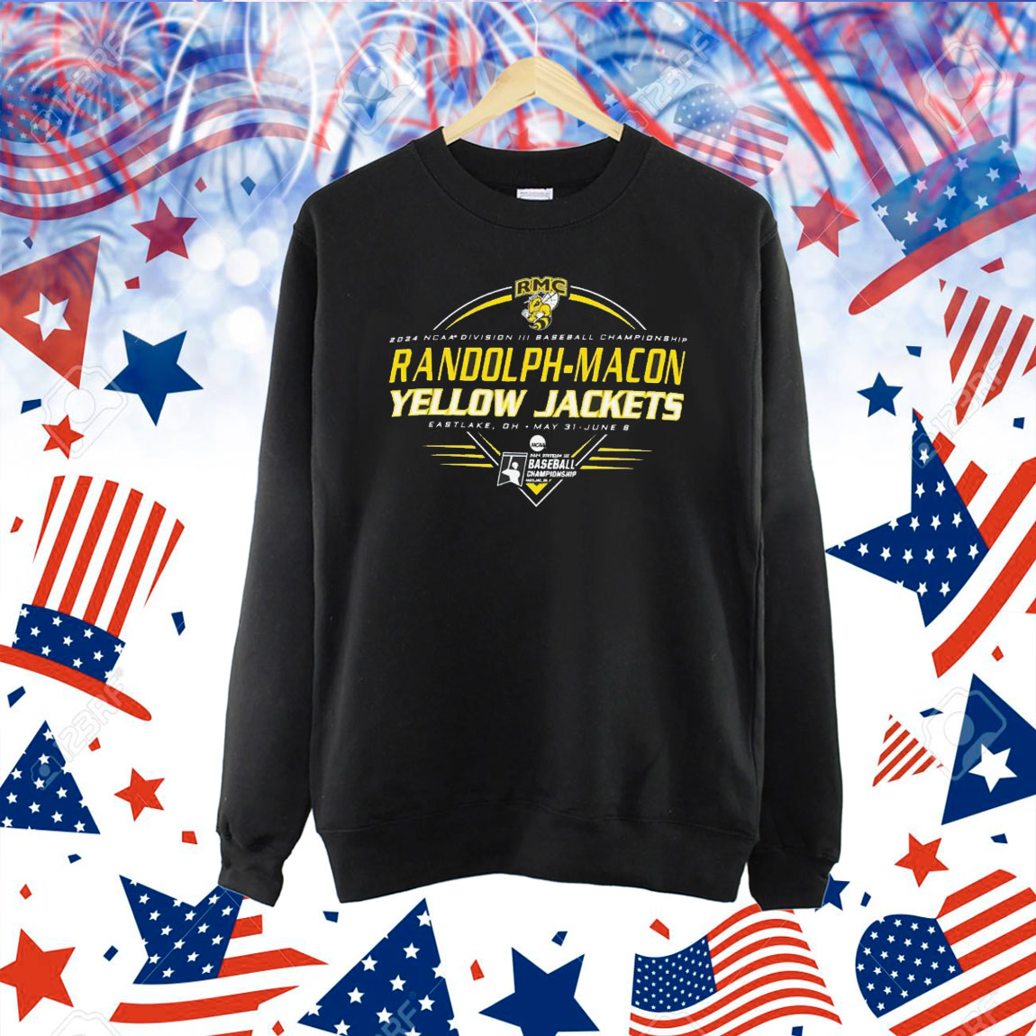 Randolph-Macon Yellow Jackets 2024 NCAA Division III baseball championship Shirt