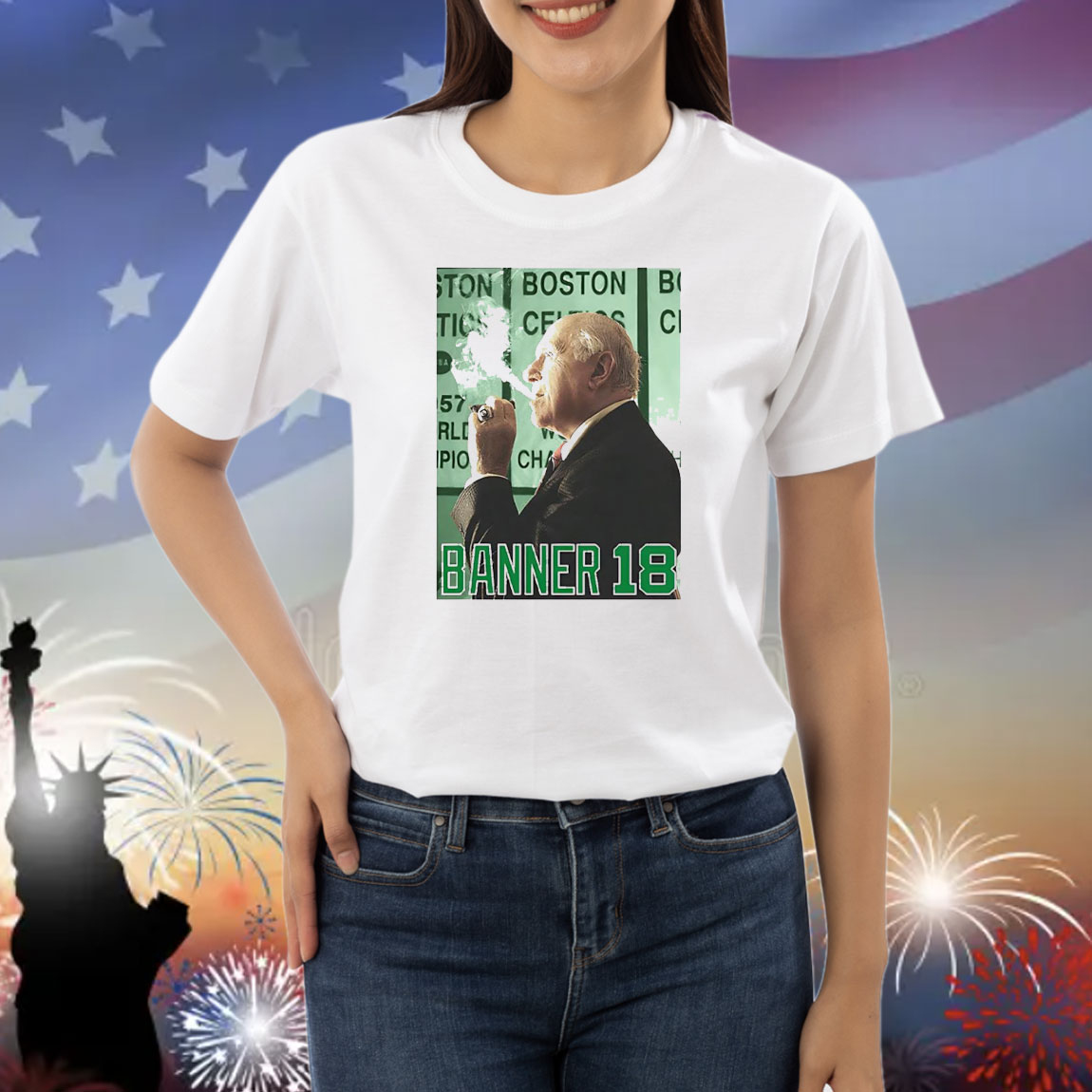 Red Auerbach Boston Celtics banner 18 Shirt