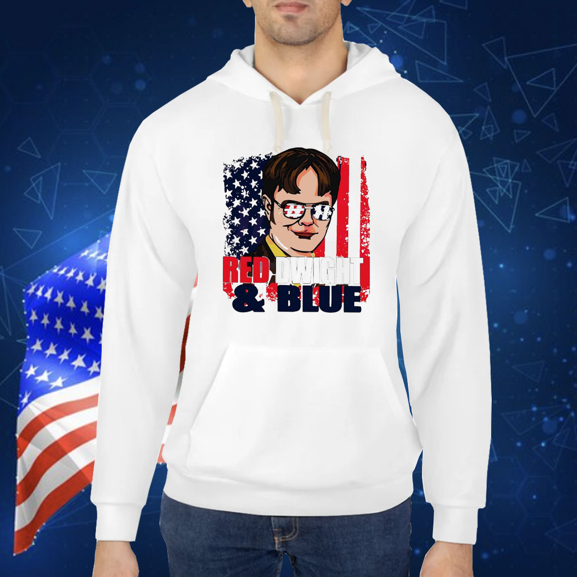 Red Dwight And Blue 4th Of July Shirt