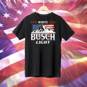 Red White And Busch Light 4th Of July Tee Shirt