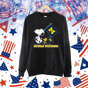 Snoopy Michigan Wolverines Road To Oklahoma City flag Shirt