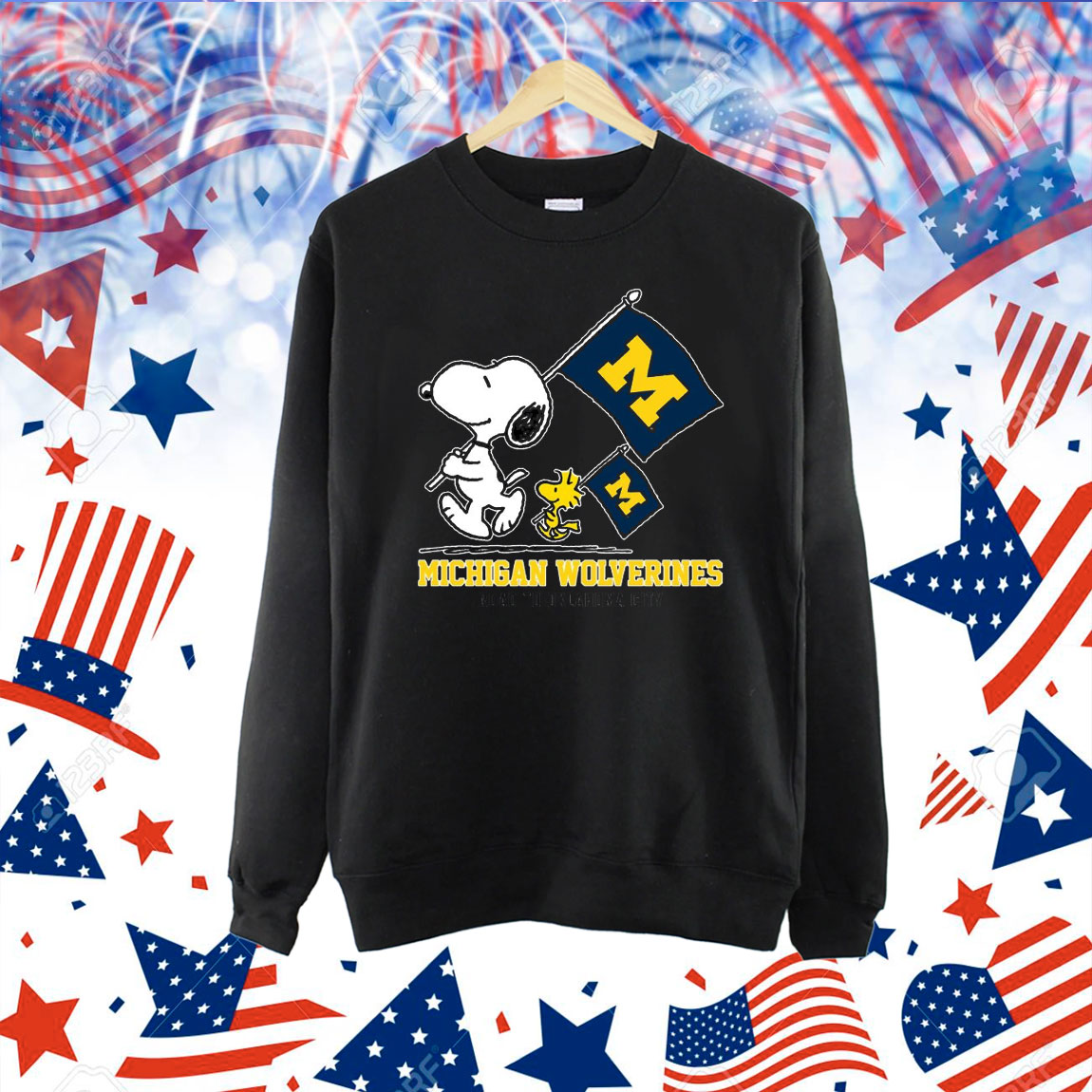 Snoopy Michigan Wolverines Road To Oklahoma City flag Shirt