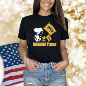 Snoopy Missouri Tigers Road To Oklahoma City flag Shirt