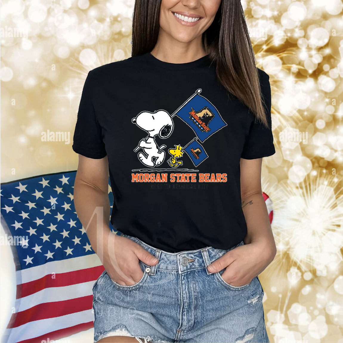 Snoopy Morgan State Bears Road To Oklahoma City flag Shirt