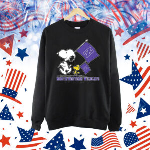 Snoopy Northwestern Wildcats Road To Oklahoma City flag Shirt