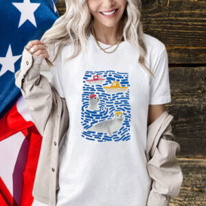 Seals And Boats Blue Shirt