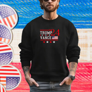 President Trump VP JD Vance 2024 Supporter USA Flag Graphic T-Shirt