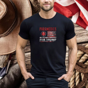 Paramedics for Trump Funny Election USA Flag Paramedic T-Shirt