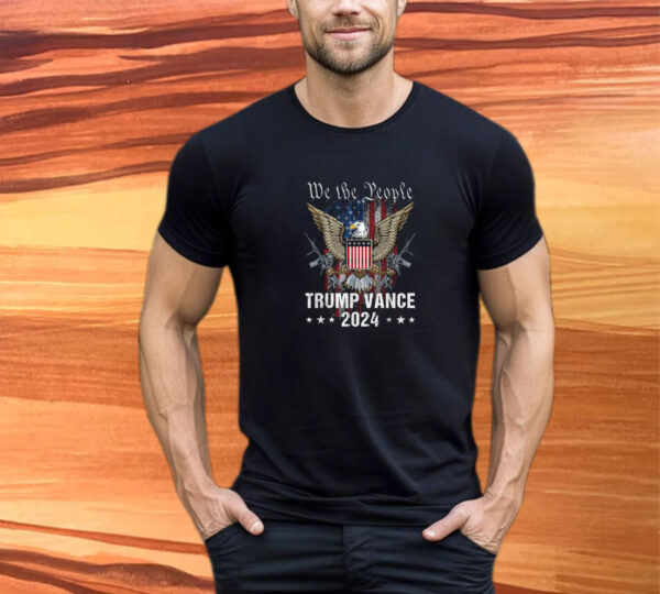 Trump Vance 2024 US Flag Vintage in US Flag design T-Shirt