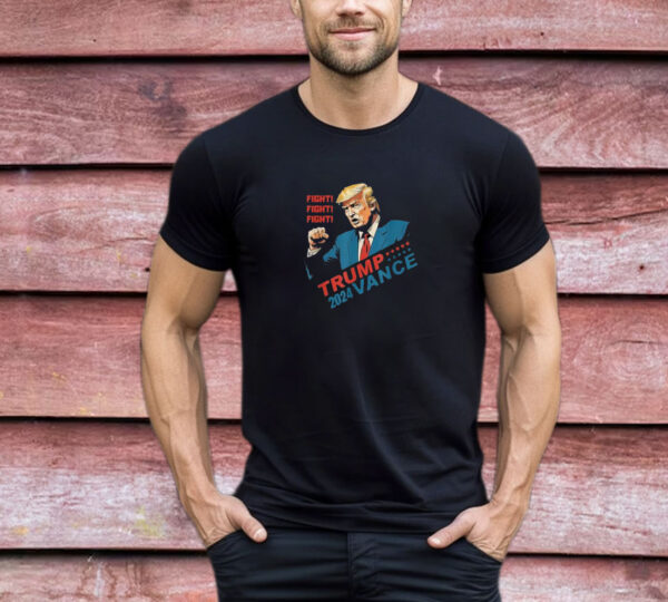 Trump Vance 2024 Retro Vintage Trump JD Vance Fight T-Shirt