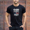 God Guns and Trump 2024 USA American Flag T-Shirt