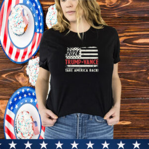 Trump Vance 2024 Retro Stripe Trump JD Vance T-Shirt