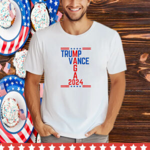 Classic Trump Vance 2024 Retro Stripe Trump JD Vance MAGA T-Shirt