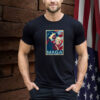 Trump 2024 Fight Fist Pump US Flag Vintage Style Poster MAGA T-Shirt