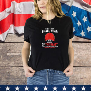 Funny Anti Trump Mark Of The Beast Red Hat Liberal Gift T-Shirt