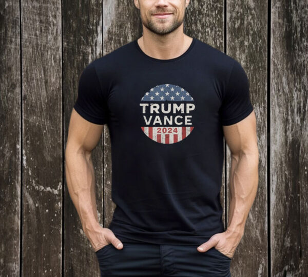 Trump Vance 2024 Vintage Button USA T-Shirt