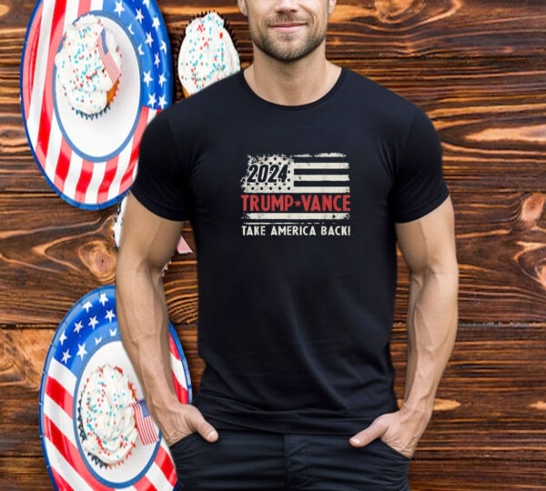 Trump Vance 2024 Retro Stripe Trump JD Vance T-Shirt