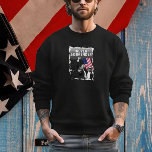 Distressed Trump Shot First Pump Rally 2024 Election MAGA Sleeve Print T-Shirt