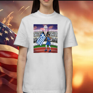 Giannis Antetokounmpo Greece’s Flag Bearer Paris 2024 Olympics Shirt