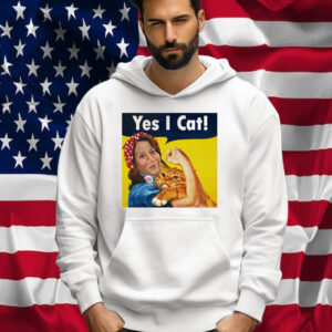 Kamala Harris Rosie The Riveter Hug Cat Yes I Cat Shirt