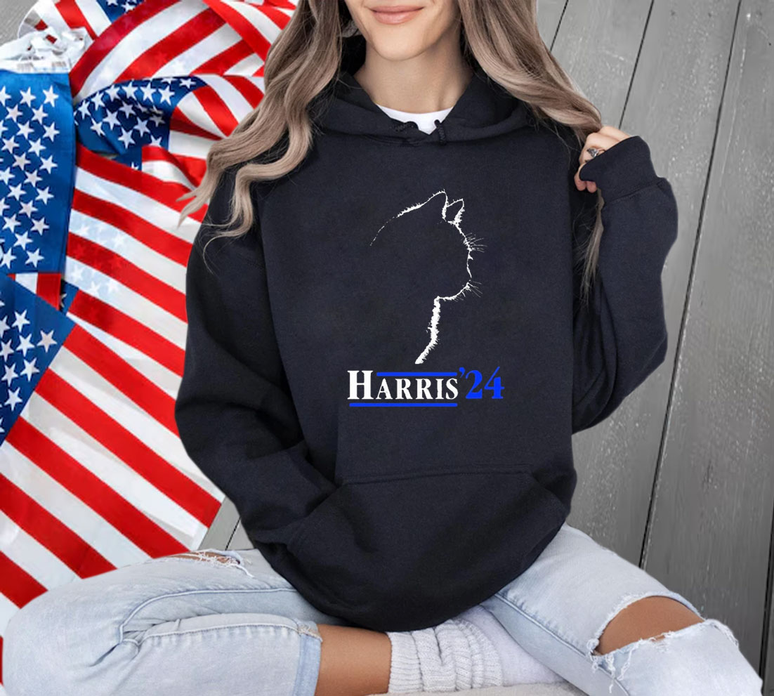 Official Cat Ladies For Kamala Funny Cat 2024 President Kamala-Harri Shirt