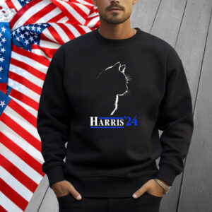 Official Cat Ladies For Kamala Funny Cat 2024 President Kamala-Harri Shirt