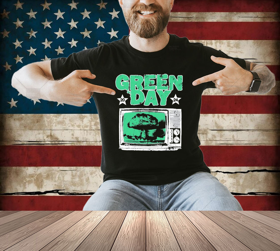 Official Green Day Saviors Tour Tv Explosion Shirt