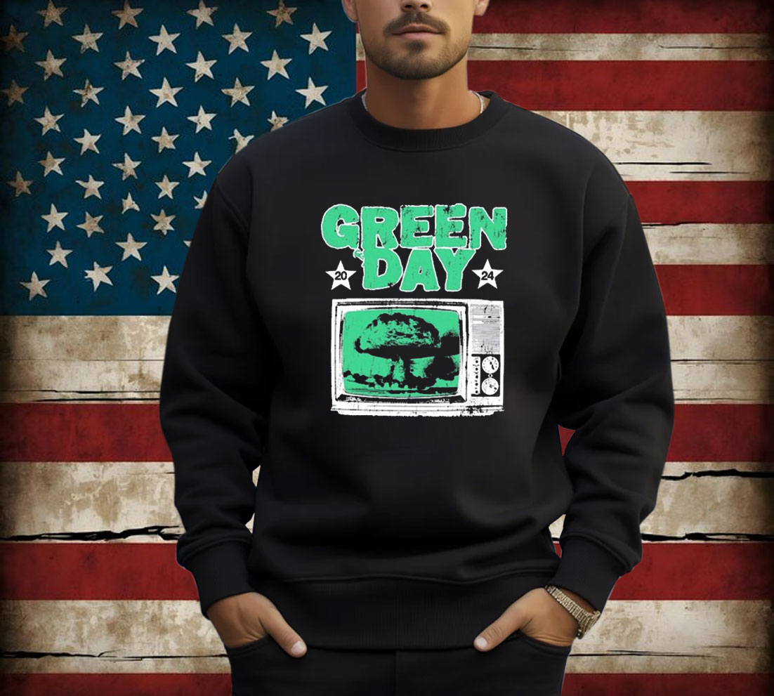 Official Green Day Saviors Tour Tv Explosion Shirt
